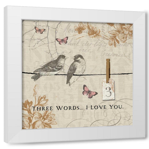 Words that Count III White Modern Wood Framed Art Print by Pela