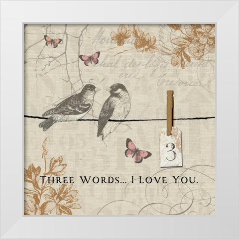Words that Count III White Modern Wood Framed Art Print by Pela