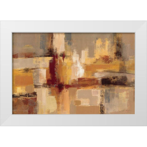 Sandcastles White Modern Wood Framed Art Print by Vassileva, Silvia