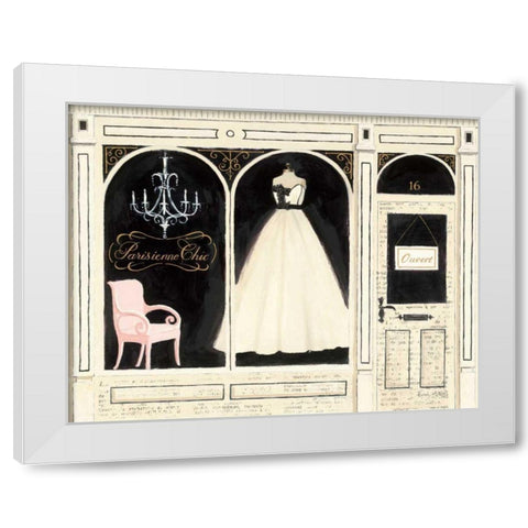Parisienne Chic White Modern Wood Framed Art Print by Adams, Emily