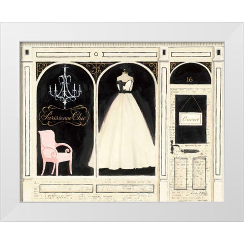 Parisienne Chic White Modern Wood Framed Art Print by Adams, Emily