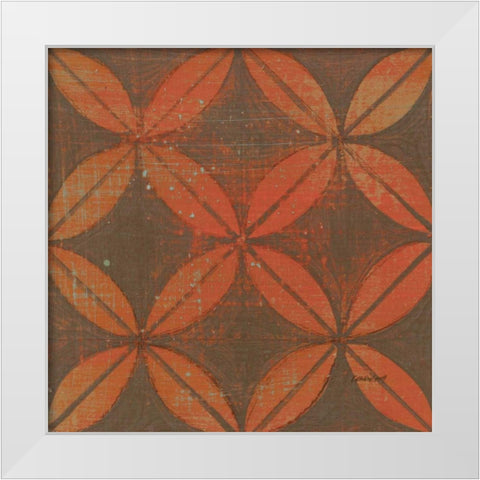 Orange Gold Ring White Modern Wood Framed Art Print by Lovell, Kathrine