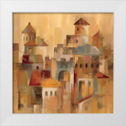 Old Town I White Modern Wood Framed Art Print by Vassileva, Silvia