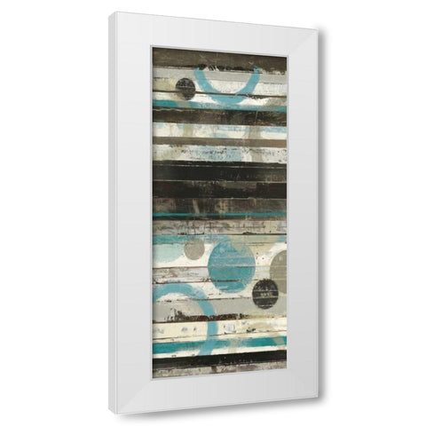 Blue Zephyr I White Modern Wood Framed Art Print by Schick, Mike