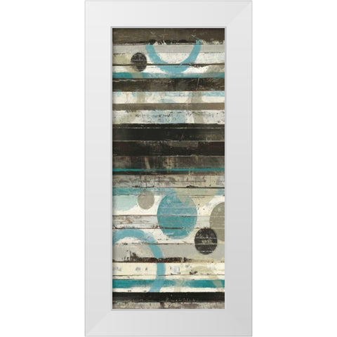 Blue Zephyr I White Modern Wood Framed Art Print by Schick, Mike