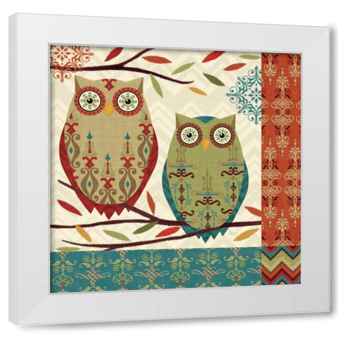 Hoot II White Modern Wood Framed Art Print by Charron, Veronique