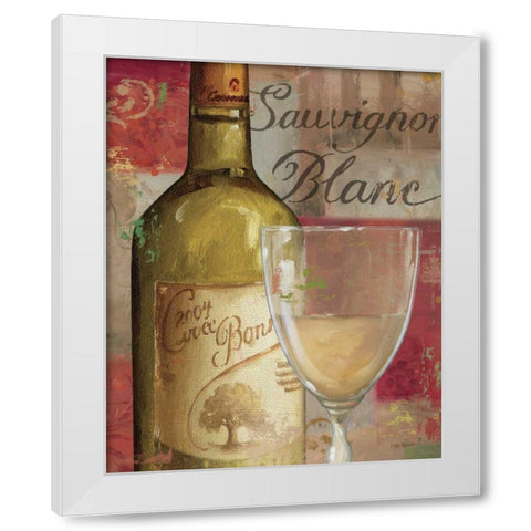 Vin Abstrait II White Modern Wood Framed Art Print by Audit, Lisa