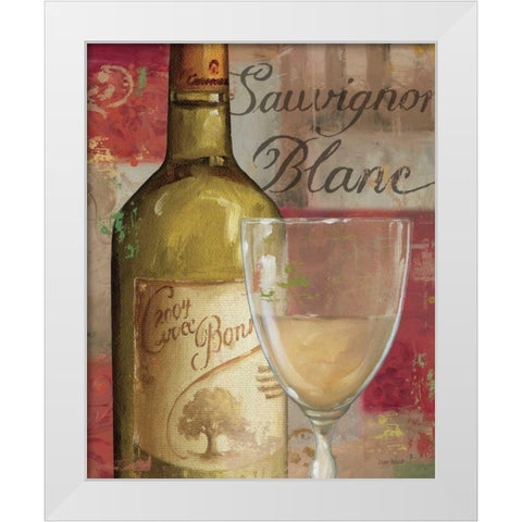 Vin Abstrait II White Modern Wood Framed Art Print by Audit, Lisa