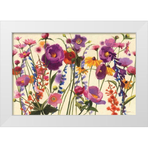 Couleur Printemps I White Modern Wood Framed Art Print by Novak, Shirley