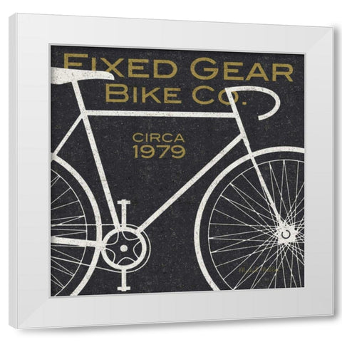 Fixed Gear Bike Co White Modern Wood Framed Art Print by Mullan, Michael