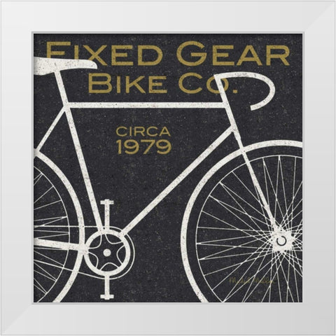 Fixed Gear Bike Co White Modern Wood Framed Art Print by Mullan, Michael