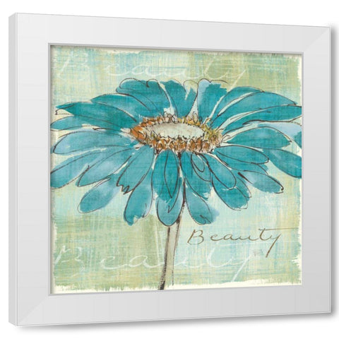 Spa Daisies I White Modern Wood Framed Art Print by Paschke, Chris