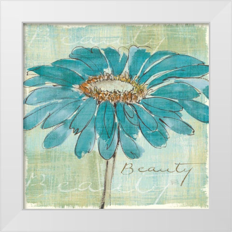 Spa Daisies I White Modern Wood Framed Art Print by Paschke, Chris