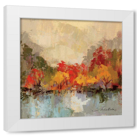 Fall Riverside II White Modern Wood Framed Art Print by Vassileva, Silvia