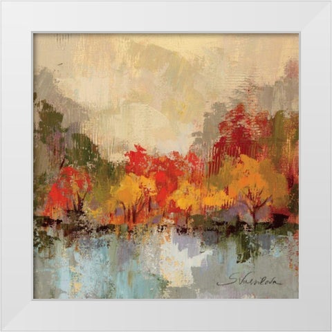 Fall Riverside II White Modern Wood Framed Art Print by Vassileva, Silvia