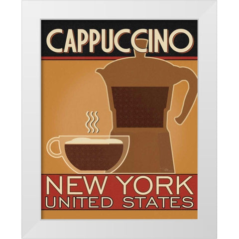 Deco Coffee IV White Modern Wood Framed Art Print by Pela Studio