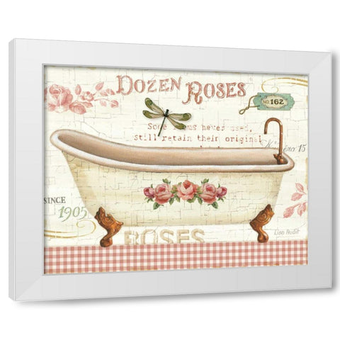 Rose Garden IV no Border White Modern Wood Framed Art Print by Audit, Lisa