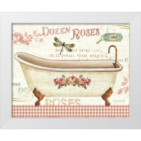 Rose Garden IV no Border White Modern Wood Framed Art Print by Audit, Lisa