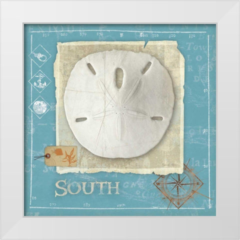 Points West White Modern Wood Framed Art Print by Aldrich, Belinda