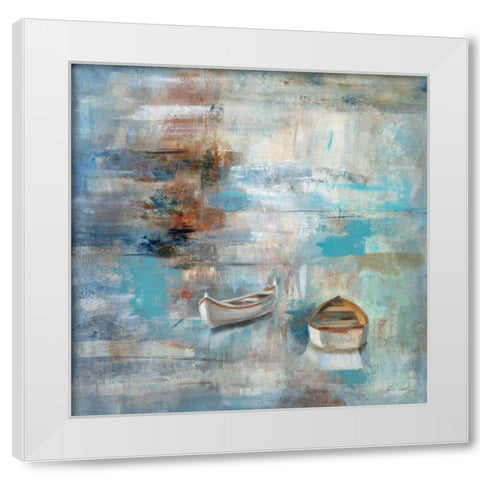 Calm Sea White Modern Wood Framed Art Print by Vassileva, Silvia