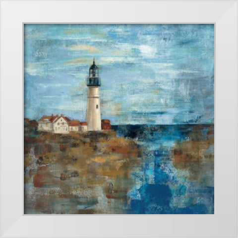 Lighthouse Dream White Modern Wood Framed Art Print by Vassileva, Silvia