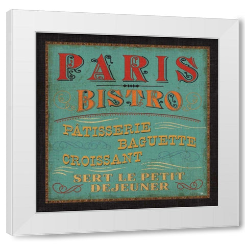 Lunchtime in Color I White Modern Wood Framed Art Print by Pela Studio