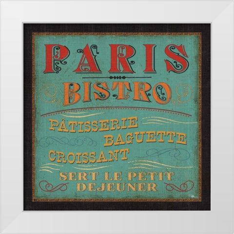 Lunchtime in Color I White Modern Wood Framed Art Print by Pela Studio