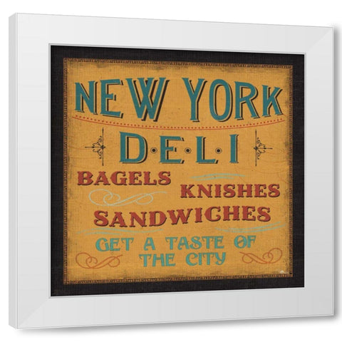 Lunchtime in Color III White Modern Wood Framed Art Print by Pela Studio