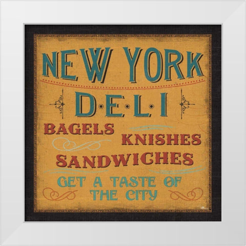 Lunchtime in Color III White Modern Wood Framed Art Print by Pela Studio