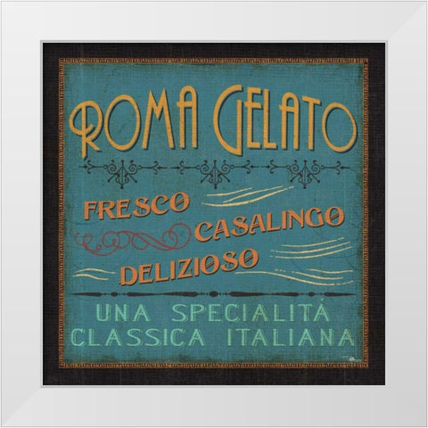 Lunchtime in Color IV White Modern Wood Framed Art Print by Pela Studio