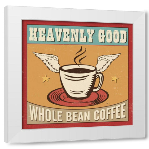 Coffeehouse IV White Modern Wood Framed Art Print by Pela Studio