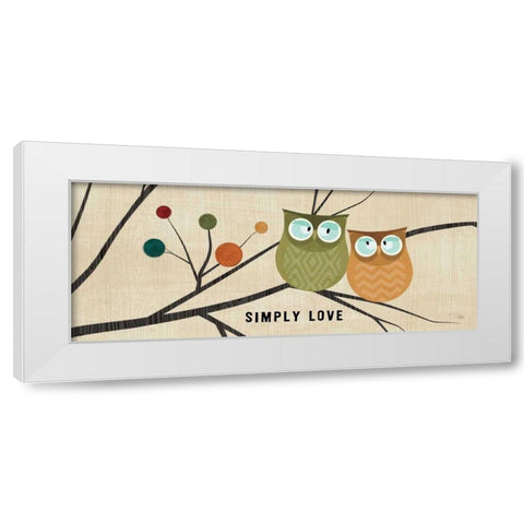 Flying Colors I White Modern Wood Framed Art Print by Pela