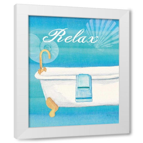 Seashells Spa II No Border White Modern Wood Framed Art Print by Charron, Veronique