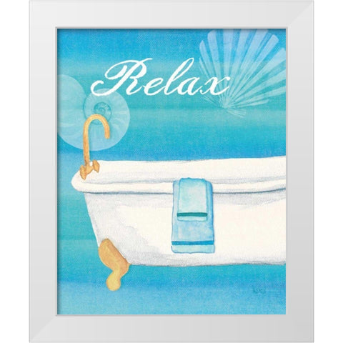 Seashells Spa II No Border White Modern Wood Framed Art Print by Charron, Veronique