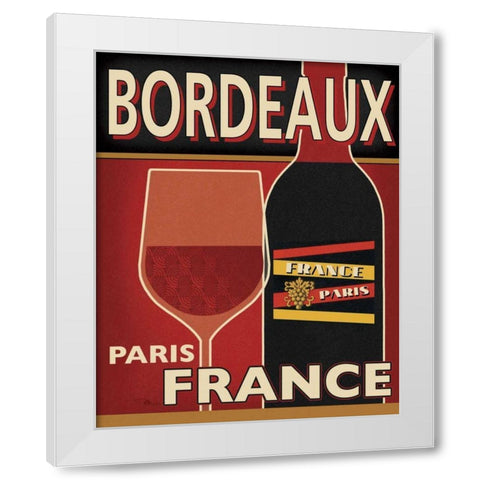Bordeaux White Modern Wood Framed Art Print by Pela Studio