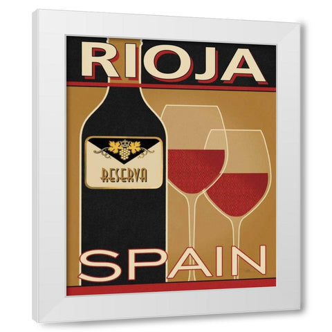 Rioja White Modern Wood Framed Art Print by Pela Studio