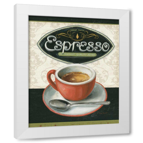 Coffee Moment III White Modern Wood Framed Art Print by Audit, Lisa