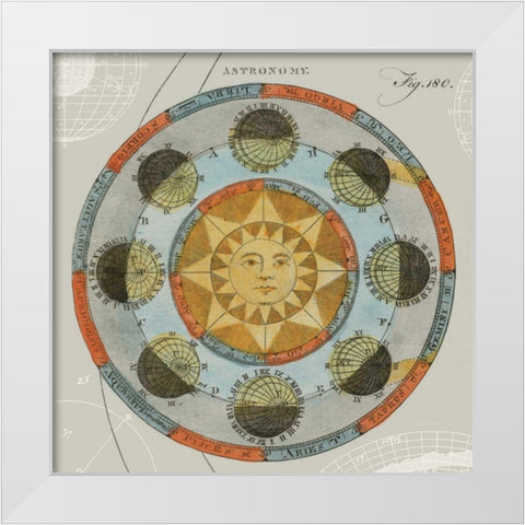 Solar Calendar White Modern Wood Framed Art Print by Schlabach, Sue