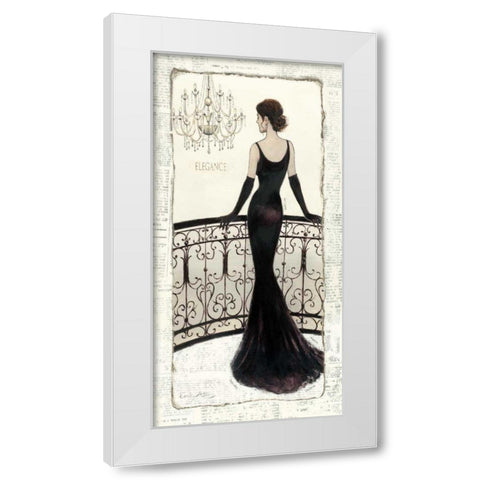 La Belle Noir White Modern Wood Framed Art Print by Adams, Emily