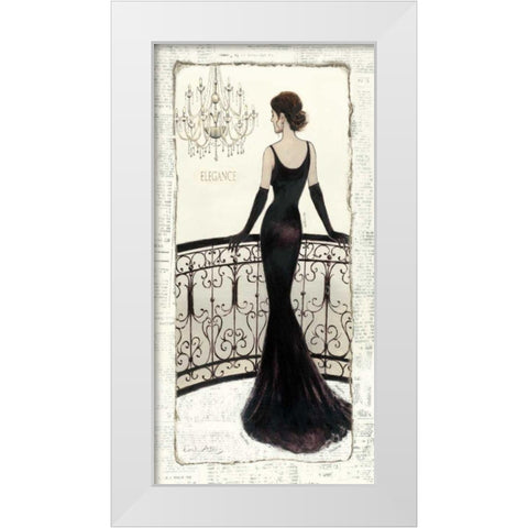 La Belle Noir White Modern Wood Framed Art Print by Adams, Emily