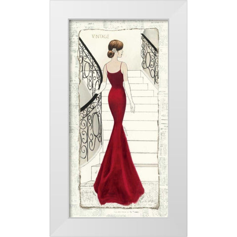 La Belle Rouge White Modern Wood Framed Art Print by Adams, Emily