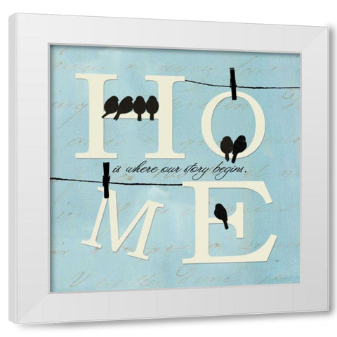 Well Said II White Modern Wood Framed Art Print by ERR, Pela