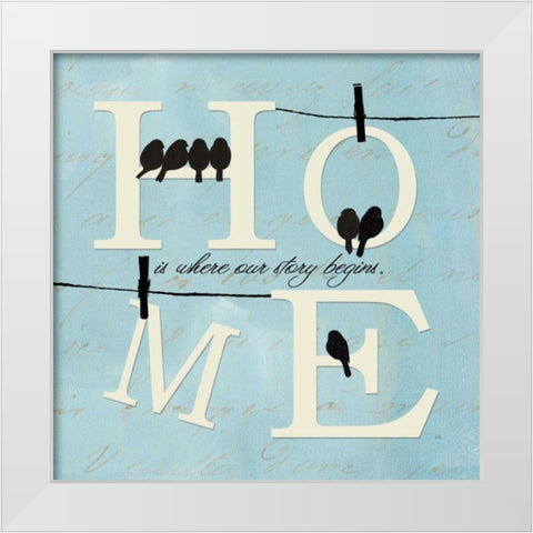 Well Said II White Modern Wood Framed Art Print by ERR, Pela