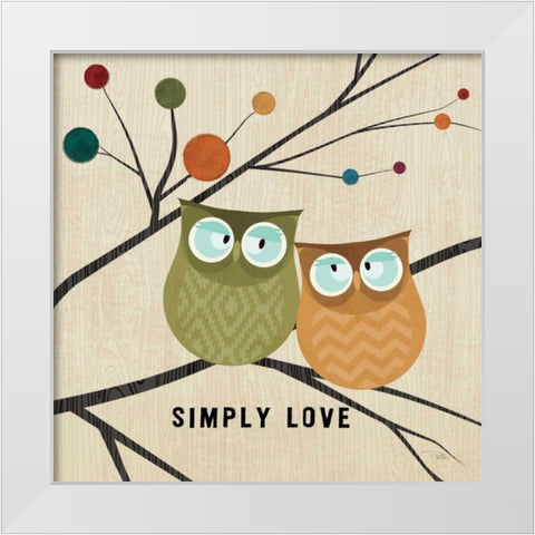 Flying Colors I White Modern Wood Framed Art Print by ERR, Pela