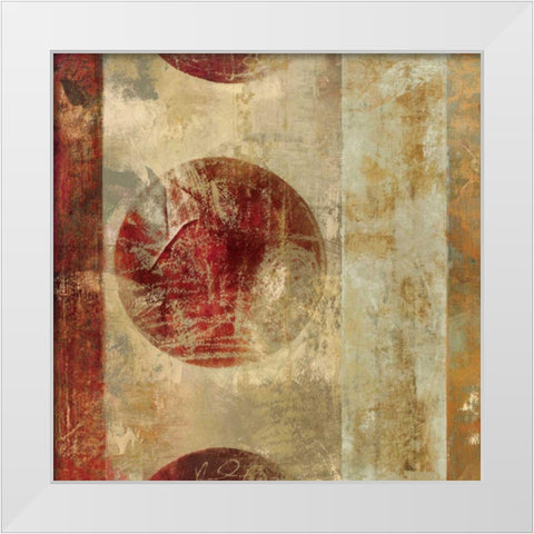 Caribbean Sunrise Square I White Modern Wood Framed Art Print by Silva, Roque