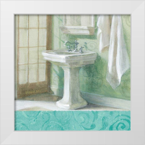 Refresh Bath Border II White Modern Wood Framed Art Print by Nai, Danhui