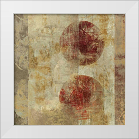 Caribbean Sunrise Square III White Modern Wood Framed Art Print by Silva, Roque