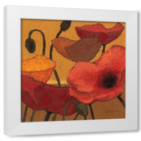 Poppy Curry II White Modern Wood Framed Art Print by Novak, Shirley