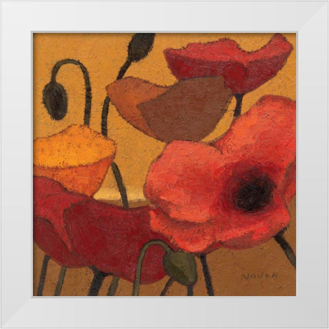 Poppy Curry II White Modern Wood Framed Art Print by Novak, Shirley