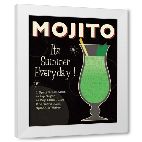 Cocktail Hour IV White Modern Wood Framed Art Print by Pela Studio